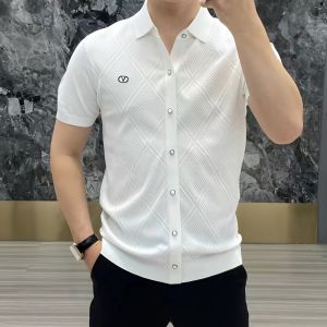 Lelaki Polo Shirt butang baru baju lengan pendek versi korea fesyen serba boleh mewah kasual perniagaan kemeja t