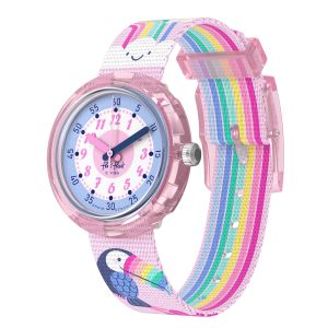Flik Flak Toucans Treasures (FPNP185) Pink RECYCLED PET Kids Watch