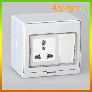 Outdoor Electrical Switch Socket Power Point Plug Waterproof Switch Box Home Wall Mount Weatherproof Outside