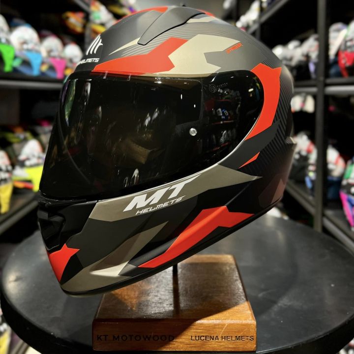 MT Stinger Tracker Full Face Single Visor Helmet with Free Extra