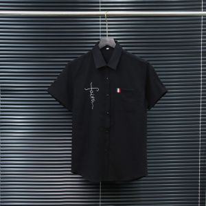 ÁO SƠ MI NAM TAY NGẮN VẢI ĐŨI HỌA TIẾT TM CHỮ KÝ SÀNH ĐIỆU PHONG CÁCH TRẺ TRUNG PHÙ HỢP THỜI TRANG