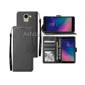 Case Samsung Galaxy A6 2018 Casing Dompet Flip Cover Leather Premium Sarung Buku HP Bisa Standing