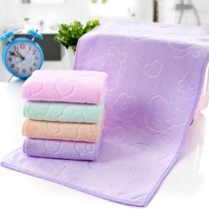 Handuk Mandi Kecil Anak Microfiber 60x30cm Motif Embos Bear Bahan Lembut Nylon Bath Towel Perlengkapan Mandi Import - H31 - 88 Blanket Store