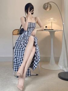 Đầm maxi Cao Cấp sọc caro 2 dây thật quyến rũ siêu hot