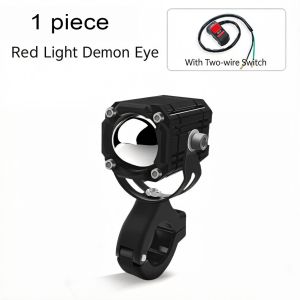 Đèn LED Xe Máy Đèn Lái Xe Mini Đèn Điểm Đỏ DRL + Chế Độ Nhấp Nháy Trắng Vàng Ánh Sáng Cao Và Thấp Led Sương Mù