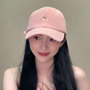 BEAUTYLADIES สุนัขและสุนัข หมวกเบสบอลผู้หญิง คอร์กี้ ระบายอากาศได้ระบายอากาศ หมวกกันแดดชาย ทันสมัยและทันสมัย นุ่มนุ่มๆ หมวกยอดแหลมปักลาย ฤดูใบไม้ผลิฤดูใบไม้ผลิ