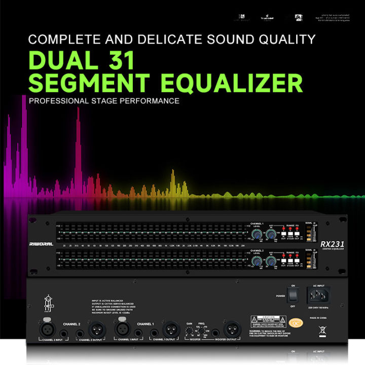 Equalizer for Amplifier Sound System with Subwoofer Out Original