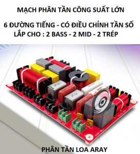 MẠCH PHÂN TẦN LOA KÉO ĐÔI 2 BASS 2 MID 2 TRÉP SPRAGUE 6602 - CÓ CHỈNH ÂM TRÊN MẠCH - GIÁ 1 CÁI - PHÂN TẦN LOA KẸO KÉO - PHÂN TẦN 6 LOA