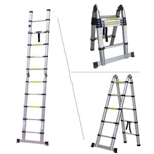 บันไดพับได้อลูมิเนียม บันไดพับได้ บันไดช่าง ยืดหดได้ รุ่น บันได พับสูงยาวทั้งหมด 1.9 ยาวทั้งหมด3.8 เมตร