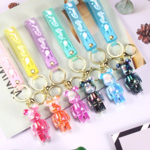 Móc khóa mặt hình gấu MJ Bearbrick nhiều màu sắc thời trang dễ thương làm quà tặng Móc Khoá xe máy Ba lô cho nam và nữ