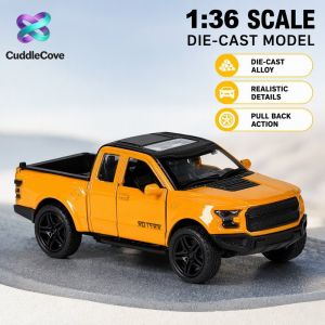 1/36 Ford Alloy Diecast Car Model Pull Back Simulation Toy Openable Doors Collectible Wear Resistant Kids Gift Multiple Colors