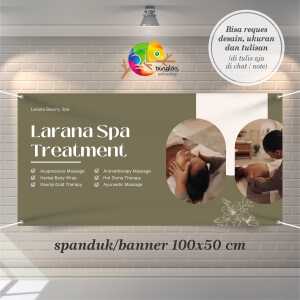 Cetak Spanduk Banner Green Simple Treatment Spa Medium