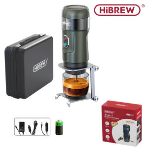 Máy pha cà phê cầm tay Espresso mini 3 trong 1 Thương hiệu Mỹ HiBREW H4A & H4B cao cấp Áp suất 15 bars - Hàng chính hãng bảo hành 12 tháng