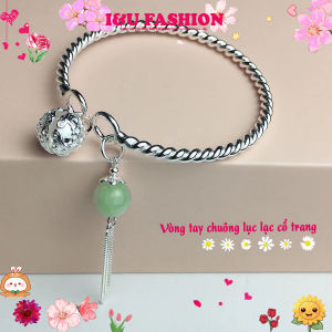 Vòng Tay Lắc Tay Cổ Trang Cổ Điển Gắn Chuông Lục Lạc Tua Rua Cầu May Độc Đáo Kiểu Mở Có Thể Điều Chỉnh Kích Thước Dạng Xoắn Chắc Chắn Màu Bạc Thời Trang Xinh Xắn Nữ Tính VT-59
