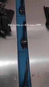 [ยกลัง 500 ชุด] ชุดช้อนส้อมพลาสติก (ห่อฟิล์ม OPP) พลาสติก PS ขนาด 6 นิ้ว