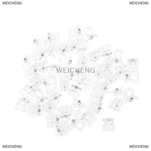 [COD] WEICHENG 50pcs trong suốt 6 móng vuốt phong lan Clip nhựa Bướm hoa hỗ trợ rõ ràng Fixer cho vườn cây nho gốc cây leo