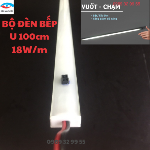 Bộ Đèn LED Tủ Bếp 100cm 18W/m Gồm Nguồn 12V Cảm Biến Thanh led U16*7mm Bảo hành 12 tháng