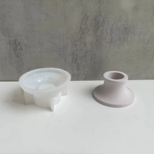 Resin Holder Silicone Mold Round Tealight Resin Mold Candlestick Epoxy Casting Mold for DIYJewelry Box Home Decor