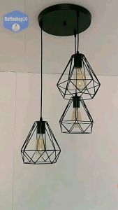 1 Set cabang 3 lampu hias diamond / lampu gantung hias