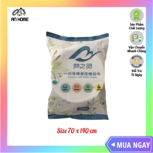 Khăn Tắm Nén Du Lịch 70 x 140cm Dạng Viên Nén Làm Từ Cotton Tự Nhiên Sử Dụng Nhiều Lần An Toàn Tiện Lợi