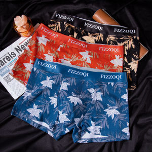 ANDERSON TALISCA Maple Leaf Cotton 1pcs/3pcs Underwear Men Boxer Hot Underpants Man Penis Mens Boxers Boxershorts L-3XL HS2607