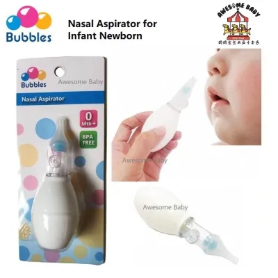 Bubbles Nasal Aspirator for Infant Newborn Baby 0m+ Nose Cleaner Suction Penyedut Sedut Hingus