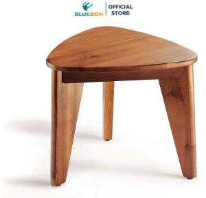 Ghế gỗ 3 chân BLUEZON cao 30.5cm ghế đôn gỗ phong cách cổ điển