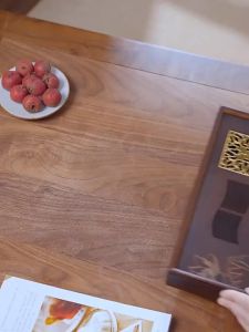 Lotus Bamboo Dry Soaking Plate Chinese Style Tea Tray with Water Storage Drain Desktop Tray Tea Ceremony Accessories Teaware