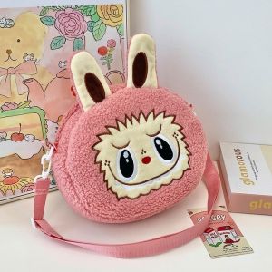 Labubu Crossbody Bag Plush Wallet Ladies Card Love Cartoon Shoulder Bag Handbag Girls Birthday Christmas Gift