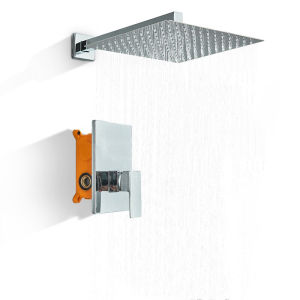 GUGA Shower Set 304 Stainless Steel Wall Mounted High Quality Rain Shower Set with Handheld Shower Head