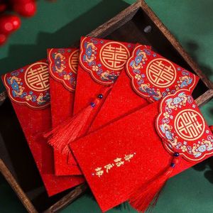 Combo 10 Bao Lì Xì Đỏ Mừng Năm Mới Phong Cách Sang Trọng Phù Hợp Cho Ngày Cưới Quà Tặng