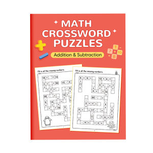 Brain Game Math Crossword Puzzles Activity Worksheet For Smart Kids Teens Children Notebook- Addition and Subtraction Practice Exercise Book Practice Sheet Educational Math Workbook Math Game Thinking Book for Kids
