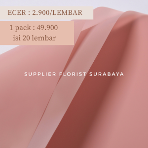 SFS - [5 LEMBAR] KERTAS BUNGA SATU WARNA POLOS/WRAPPING PAPER CELLOPHANE/ WRAP BUNGA/FLOWER WRAP/PEMBUNGKUS KERTAS WATERPROOF