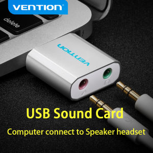 Vention Sound Card External USB To 3.5mm Jack Aux headset Adapter Stereo Audio sound card For Speaker Mic PC Laptop Computer PS4 usb audio adapter