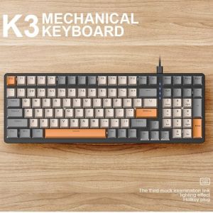 Bàn phím cơ gaming K3 Led Rainbow Chống ồn