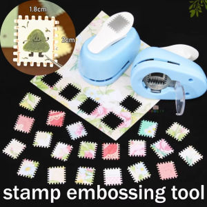BERMA BABY Stamp Shape Craft Punch Embossing Machine Square Hole Punch Toothed Puncher Embosser Handmade Scrapbook Supplies