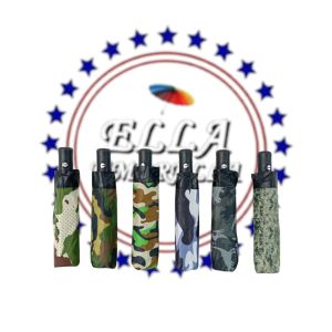 (ELLA SHOP) 3 Folds Camouflage Umbrella automatic and double coated high quality