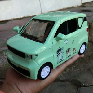 Mainan Mobil mobilan model Wuling Air Ev - Mobil Bump and Go Sound & light Mainan Mobil Electric Car Pintu Buka Tutup Manual