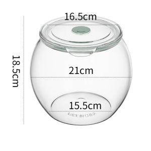 MECOME Transparent Rice Bucket Barrel Large-Capacity Sealed Grain Container  Plastic Pickle Jar Household