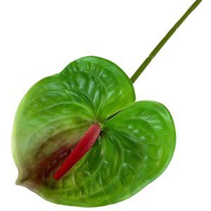 HOTOTO Multicolor Artificial Small Anthurium Soft Rubber 60cm Faux Red Palm Creative Photo Props Simulation Plant Home Decoration