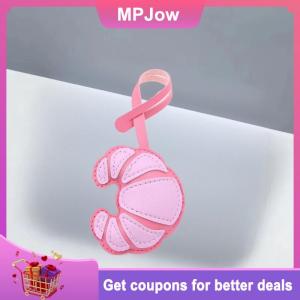 【MPJow】 Croissant-shaped Keychain Croissant Charm Pendant Keyring Jewelry For Girls Women Gift Bag Decoration