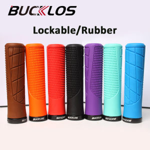 BUCKLOS Handle Grip Mtb Rubber Antislip Handle Grips Shock Absorption Mountain Bicycle Grip Parts