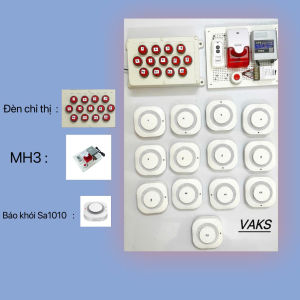 BỘ BÁO ĐỘNG NHÀ TRỌ MH3- kèm - 20 ĐẦU BÁO KHÓI - kết hợp - 20 ĐÈN CHỈ THỊ VỊ TRÍ- thông minh