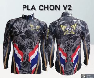 ลาย PLA CHON V2 เสื้อตกปลา JK Thailand เสื้อกันยูวี  ป้องกันรังสี UV 80% แห้งเร็ว