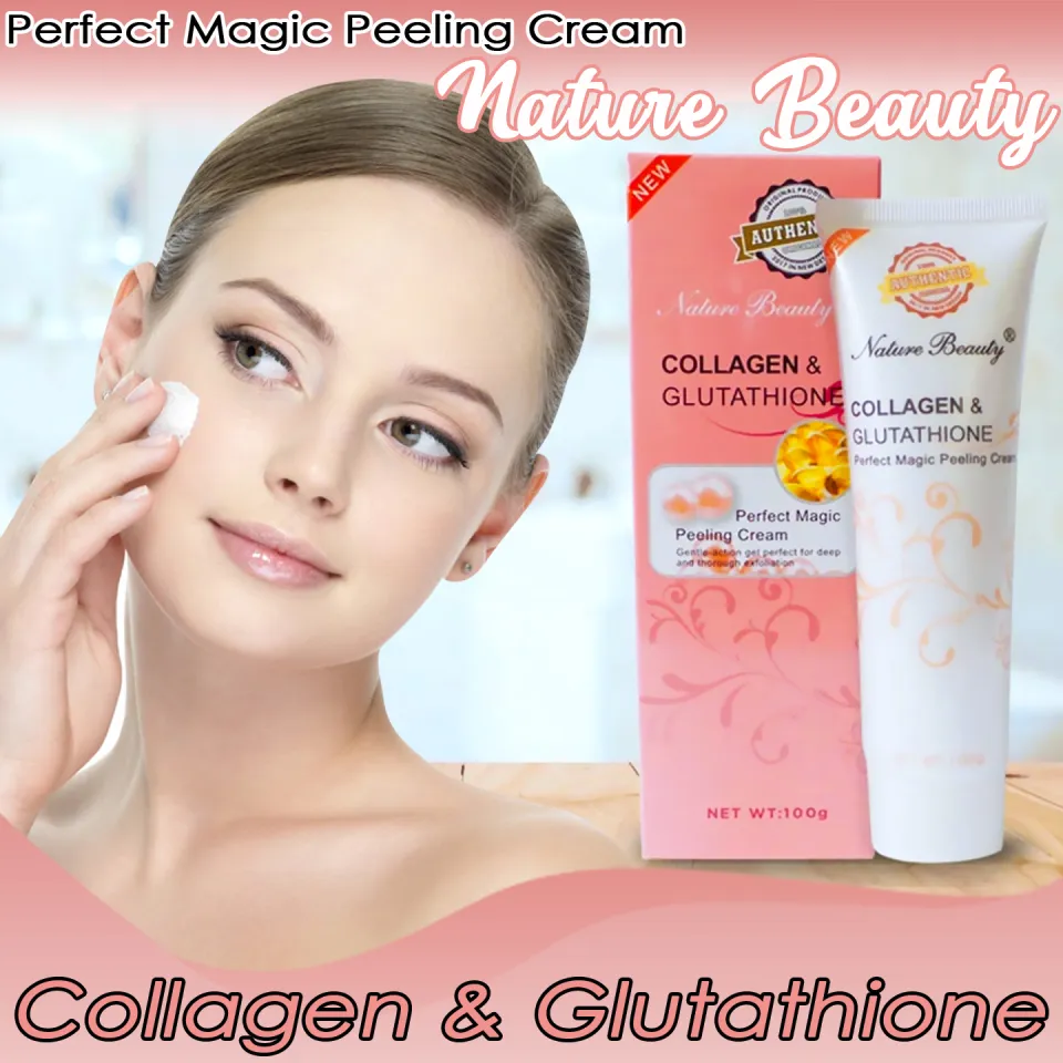 nature beauty collagen and glutathione perfect magic peeling cream 100g Personal Care Collagen And Glutathione Peeling Cream Smoothing Designed and formulated in the USA. how to use collagen and