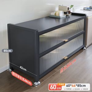 LZD  Kitchen Shelf Multi-Layer Storage Cabinet Microwave Oven Bowl Dining Side Locker Workbench Stove Multi-Functional Cabinet