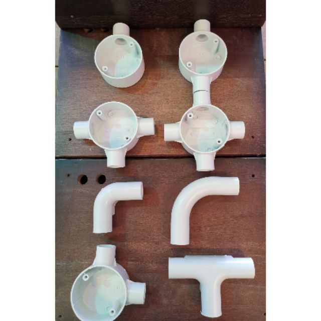 20mm 25mm pvc conduit accessories (1way 2way 3way 4way tee elbow long beng angle box) 3suku