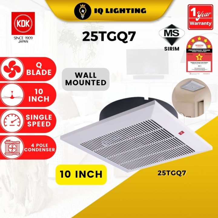 IQ KDK Ceiling Exhaust Fan 25cm/10 ” Inch 20cm/8" Inch 15cm/6" Inch