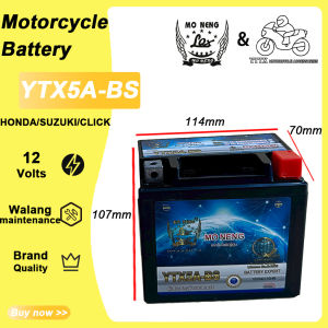 MO NENG 12Volts ORIGINAL Motorcycle Battery YTX5A-BS FOR Click v2/Click v3/TMX 125 alpha(new)