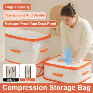 Compression Storage Bags Vacuum Storage Bags Transparent Visible Space Saving Clothes Quilts Home Organization